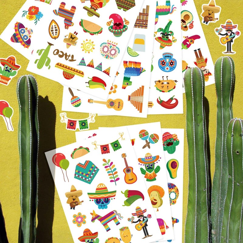 357 PCS Cinco De Mayo Sticker, Mexican Fiesta Party Stickers,