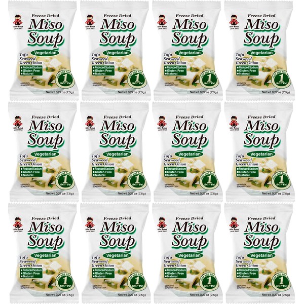 Miko Brand Freeze Dried Soup, Vegetarian, miso, 3.24 Ounce (Pack of 12)