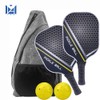 Toolzia Pickleball Paddle Set Graphite Carbon Fiber 2 Paddles with