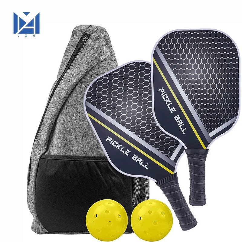 Toolzia Pickleball Paddle Set Graphite Carbon Fiber 2 Paddles with