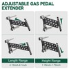 HUGEBO Gas and Brake Pedal Extenders,Universal Anti Slip Accelerator Pedal