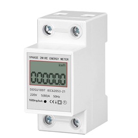 eMylo Electricity Meter, Energy Monitor, Power Consumption Meter, Single-Phase Multifunctional Rail Mounting