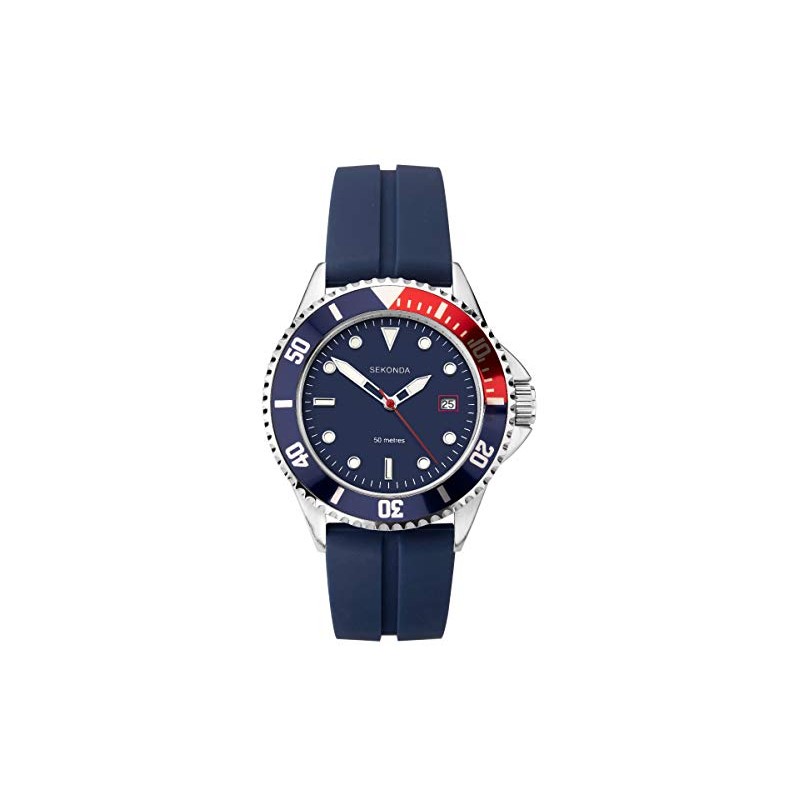 Sekonda Men's Sports Watch, Blue Dial, Blue Strap, Strap