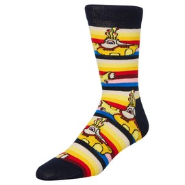 Happy Socks Men's and Women's The Beatles Yellow Submarine 2019 Cotton Socks Pack of 1, yellow