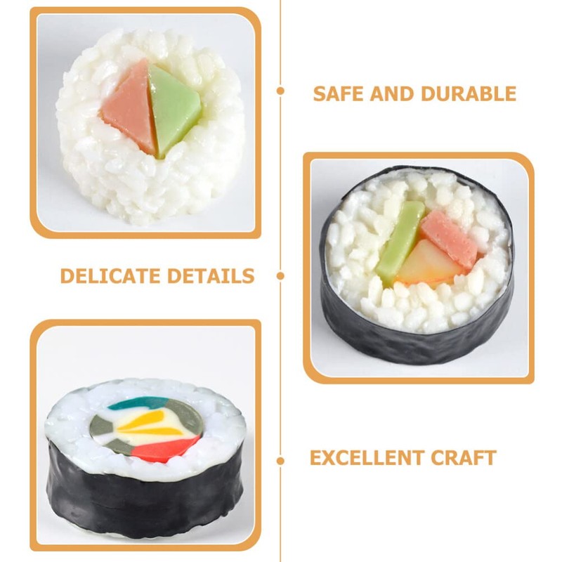 STOBOK 6 pezzi di sushi artificiali realistici finti panini di