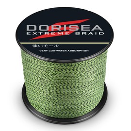 Dorisea Extreme Braid 100% Pe Multi-Color(Fluorescent Green&Black) Braided Fishing Line 109Yards-2187Yards 6-550Lb Test Fishing Wire Fishing String Superline (100m/109Yards 100lb/0.55mm)