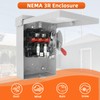 2P 30Amp Fusible Safety Switch, 120V/240V Heavy Duty Disconnect Switch,