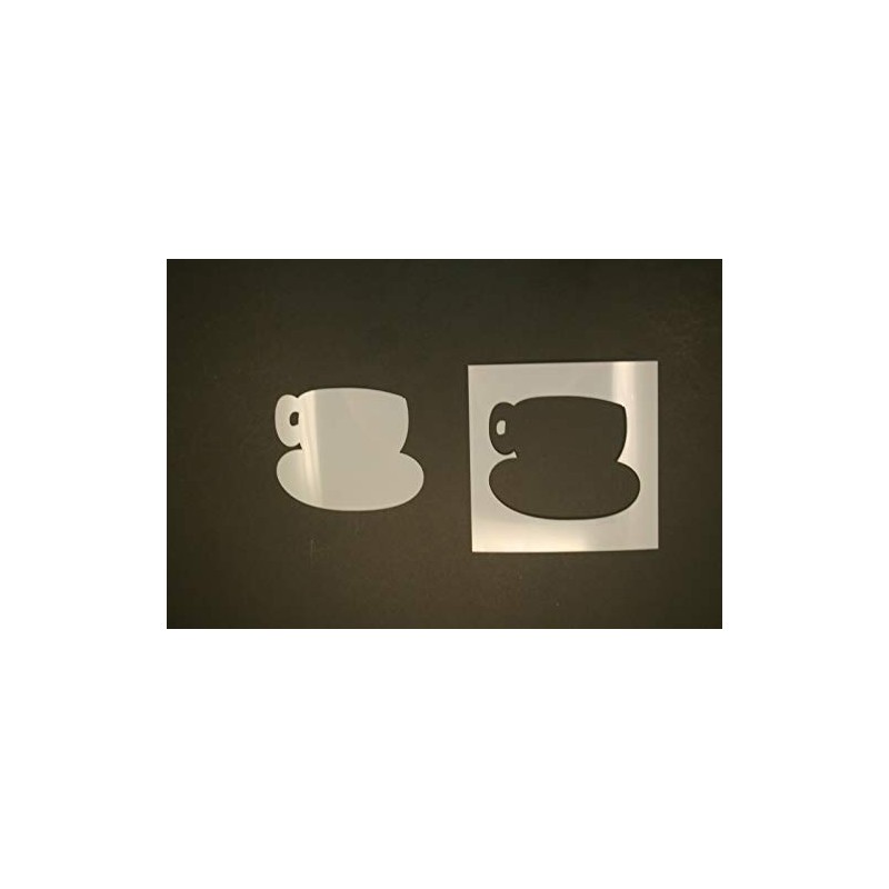 Coffee Cup Reusable Mylar Stencil - Art Supplies DIY Crafts