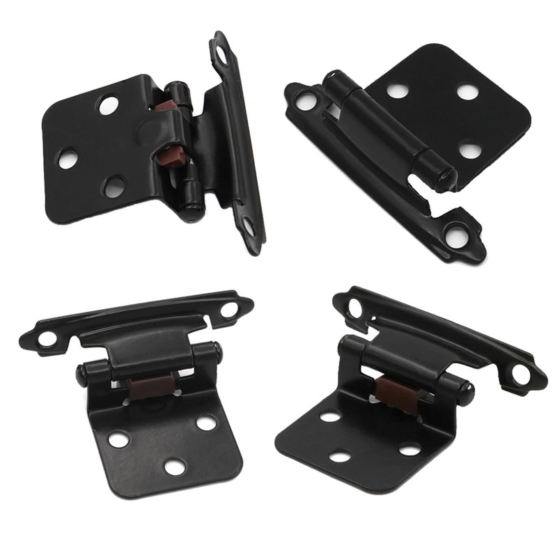 Gasea 10 Pieces Self Closing Hinges, Overlay Flush Cabinet Hinge,