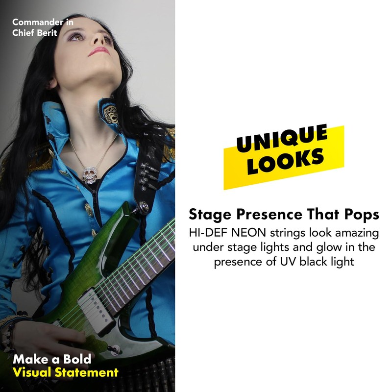 DR Strings HI-DEF NEON - Multi-Color Silver Plated/Nickel Plated Electric