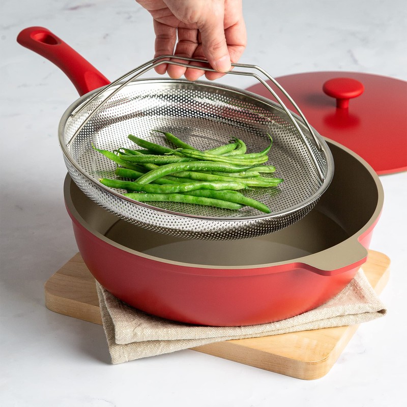 Goodful All-In-One Pan Steamer Basket, Premium Stainless Steel Construction, Dishwasher