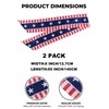 2 Pack Patriotic Wreath Sash for Front Door, 5" W
