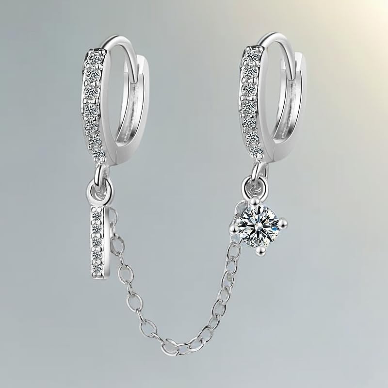 Small Huggie Hoop Earrings for Women Double Piercing Earrings Gold