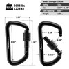 3 inch Locking Carabiner Clips-Screw-gate Lock Carabiner, Heavy Duty Keychain