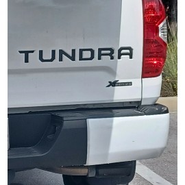 AFX-TRIMS 3D BLACK MATTE RAISED COATED TAILGATE LETTERS FOR 2014-21 TOYOTA TUNDRA US MADE