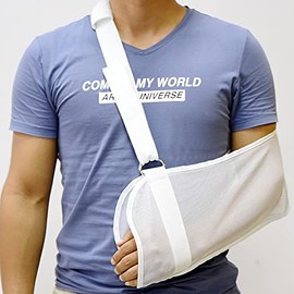 Breathable Mesh Arm Sling for Shower, Arm Sling Shoulder Immobilizer Rotator Cuff Wrist Elbow Forearm Support Brace, Arm Sling Elbow Support - Left and Right Arm for Men and Women, Adjustable Immobilizer for Shower, Stabilizer for Elbow, Dislocation