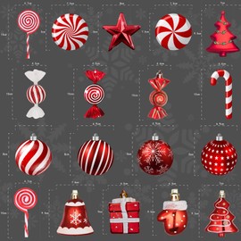 36 Pieces Christmas Tree Candy Cane Ornaments Xmas Wooden Hanging Peppermint Candy Swirl Ornaments Lollipop Candy Cane for Christmas Tree Party Decoration (Rich Style)