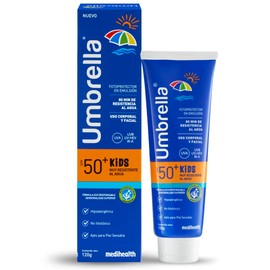 Umbrella Kids SPF 50+ | Protector Solar Corporal para Niños | Pantalla Orgánica | Amplio Espectro UVA/UVB | Water Resistence | Tubo con 120ml