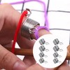 Pack of 8 Knitting Ring Fingers, Stainless Steel Knitting Thimble,