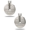 Men's Stainless Steel Weight Plate Necklace - Proverbs 27:17
