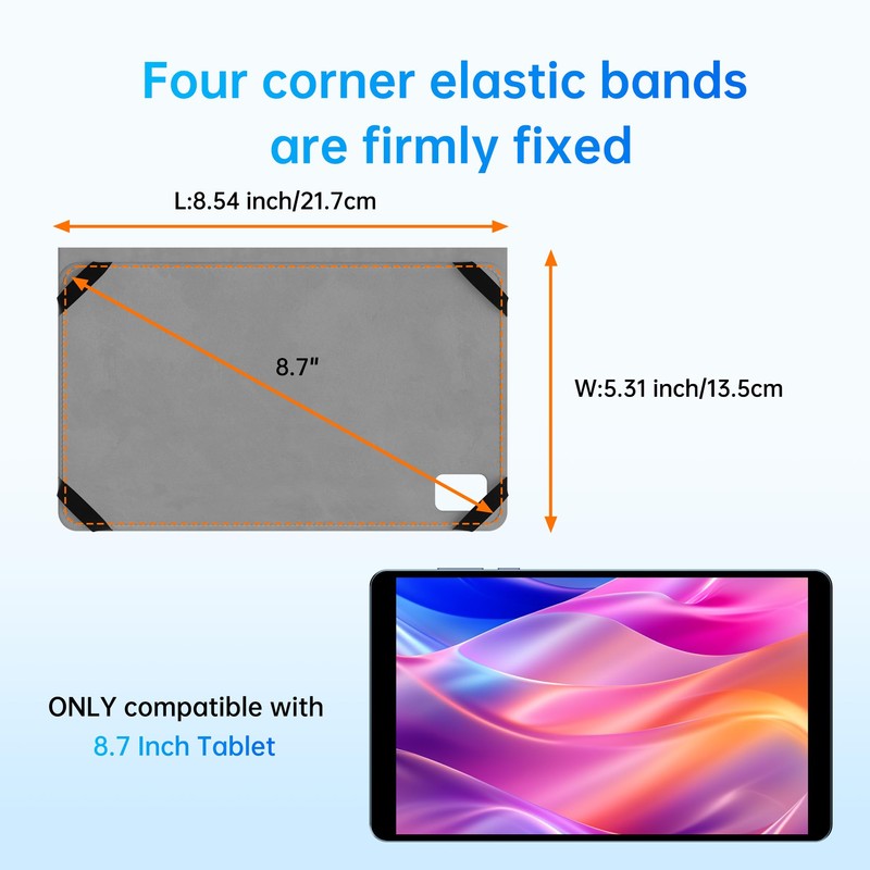Topsand Rugged Case for Topsand 8.7 Inch Tablet Impact-Resistant, Anti-Slip,