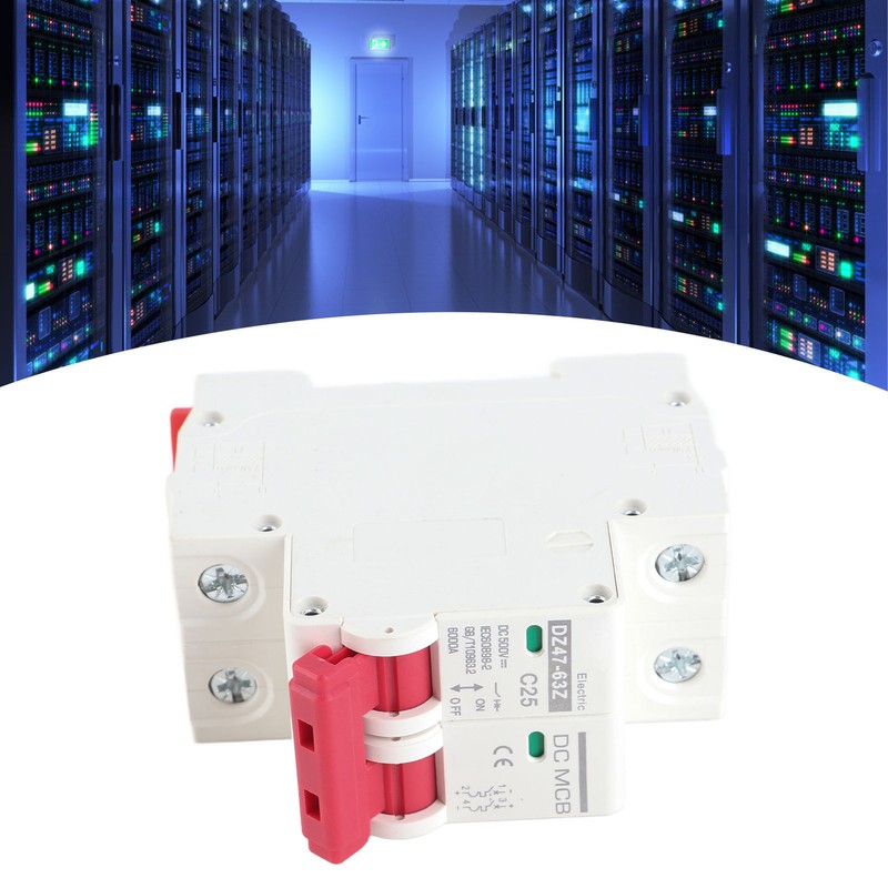 DC Circuit Breaker 2P 6000A Breaking Capacity DIN Rail Installation