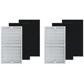 BBT BAMBOOST Filters C Compatible Idylis Air Purifier IAP-10-200 & IAP-10-280, Part # IAF-H-100C - 2 pcs HEPA Filter & 4 Carbon Filters