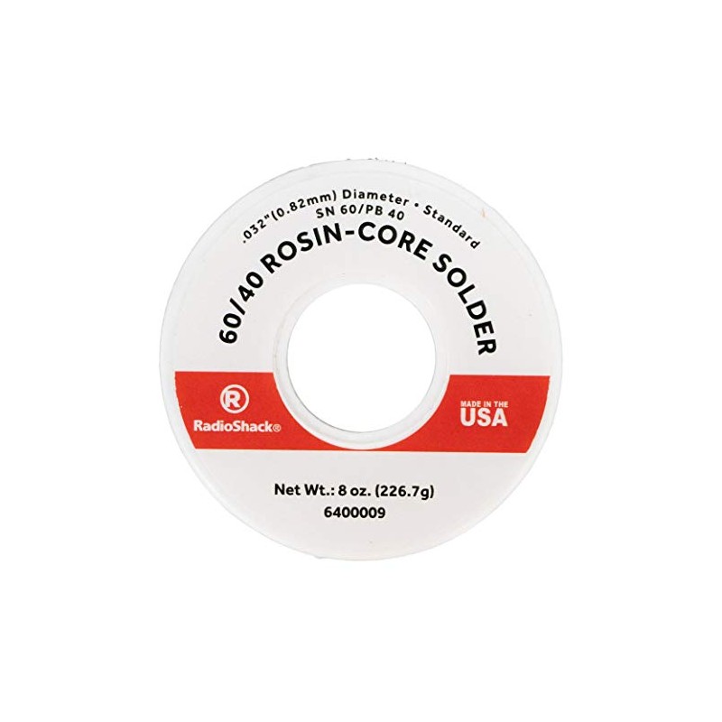 RadioShack SnPb 60/40 Rosin-Core Solder, 0.062" Diameter - 8.0 oz.