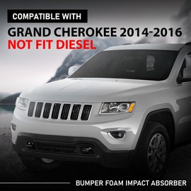 G-PLUS Front Bumper Foam Energy Impact Absorber Compatible with Jeep Grand Cherokee 2014-2016,Not Fit Diesel 68223471AA