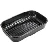 Roasting Pan with Rack, 16 x 11 Inch Rectangular Roasting