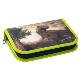 Eberhard Faber 577559 Pencil Case Dino, Filled with 42 Writing Utensils, Pencil Case