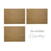 3 Envelopes DIN A6 Natural with Golden Heart - Without