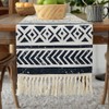 ARTABLE Black and White Boho Table Runner Waterproof Linen with