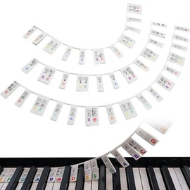 Piano Notes Guide for Beginners – 88-Key Full Size Piano Stickers, Removable Keyboard Labels for Easy Learning