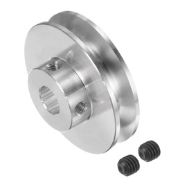 Kozelo V-belt pulley - [8 mm bore x 41 mm outer diameter] aluminium alloy V-groove drive pulley for 3-5 mm PU round belt for many existing drive constructions