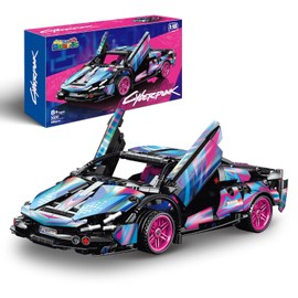 Nueris 1:18 Technic Super Sports Cars Model Sets - 586 PCS Cyberpunk MOC Building Block Car Raceing Engineering Toys - Gift Idea for Adults Boys Girls for Play and Display Collection