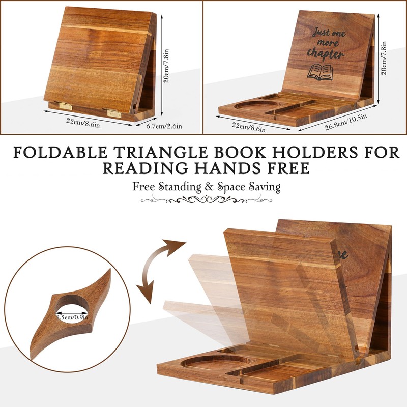 Book Holder Stand for Reading Rest Wooden Book Rest Book
