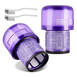 ACCTDLF Filters Replacement for Dyson V11 Torque Drive, Animal, Complete, Extra V15 Detect V15S Detect Submarine Vacuums,Compare to Part no.970013-02(2 Pack Vacuum Filters + 2 Pack brushes)
