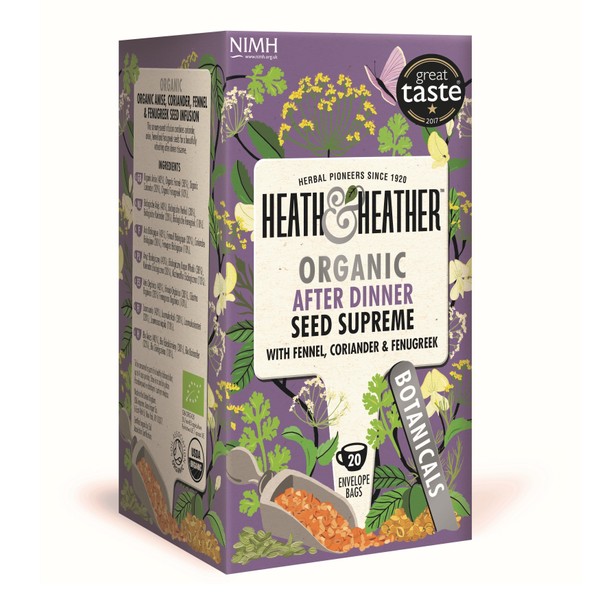 Heath & Heather Organic After Dinner Seed Supreme 20 Tea bags