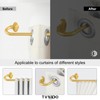 TVWOO Wrap Around Curtain Rods,Gold Curtain Rods 28 to 60