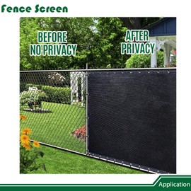 Goleray Privacy Screen Fence 4'x165' Black Outdoor Screen Panels Windscreen Mesh Fencing Blockage Shade Net Cover Temporary Fence for Backyard Balcony Pool Deck Porch Garden