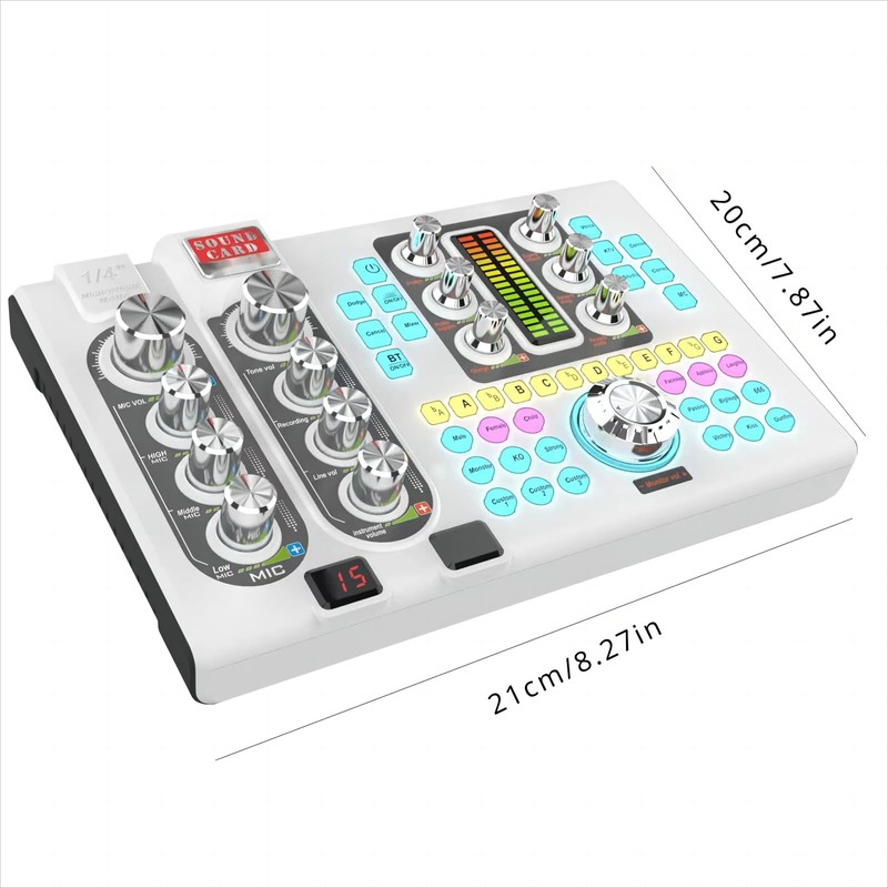 Hosabely Audio Interface with 48V Phantom Power, Noise Reduction, Customize