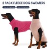 IECOii 2 Pack Dog Sweater Fleece, Warm Vest Coats for