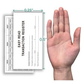 20 - Pack 6"×3" Blank Transaction Check Registers Exclusive for Personal Checkbook - Suitable for Personal & Business Banks, Saving Accounts, Deposits & Credit Cards