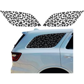 Compatible with Dodge Durango (2014-2022) | Precut Leopard Cheetah Print Window Decals | Both Side | Proudly Made in The US | Matte Black