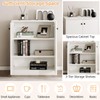 IFANNY Storage Cabinet with Doors, Kitchen Cabinets with 3-Tier Shelves,