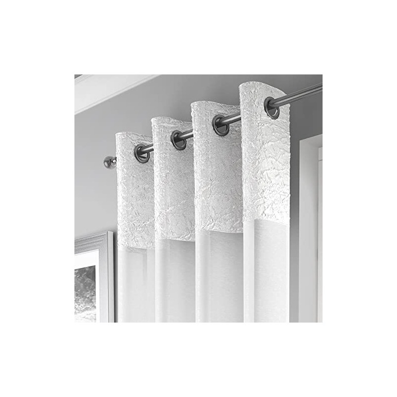 Maple Textiles A Pair of White 90" Drop Eyelet Heading