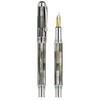 Xezo Maestro Fountain Pen, Medium Nib. Handcrafted with Black Mother