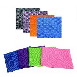 Multi-Sport Ice Cooling Wet Towel for Hiking, Fishing, Jogging, Cycling, and Swimming Square Orange