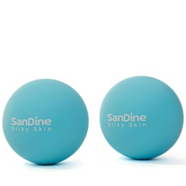 Lacrosse Massage Balls for Deep Tissue Massage - Release Tension Relieve Muscle Soreness Improve Flexibility - Ideal for Myofascial Release Trigger Point Therapy - 2Pack Yoga Balls by Sandine (Blue)